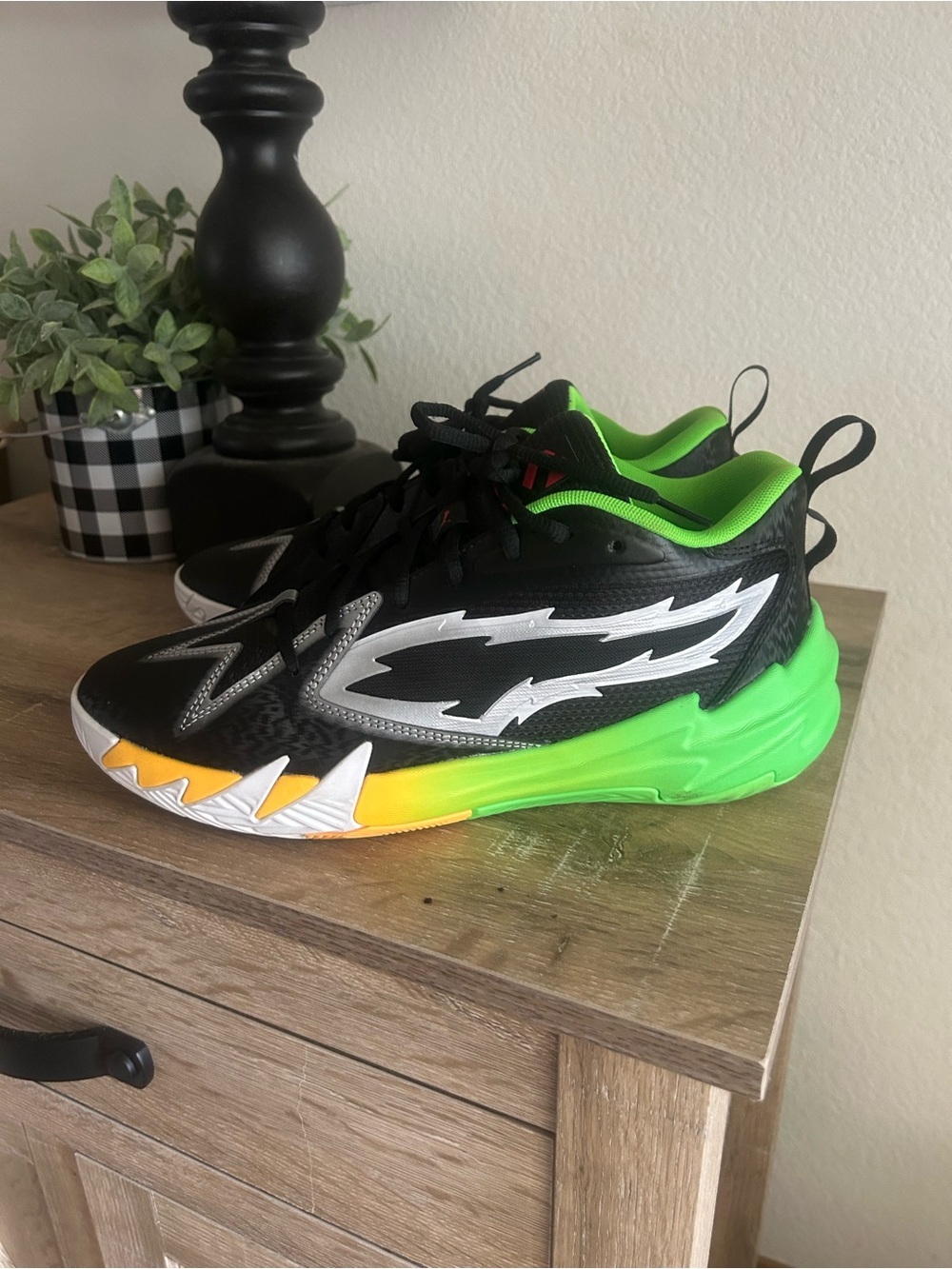 NEW Puma Size 10  Scoot Zeros 2K Shoes - Black/ Fluo Green